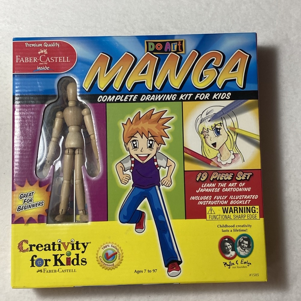 Manga Complete Drawing Kit for Kids Do Art Beginner Book Japanese Cartooning NEW